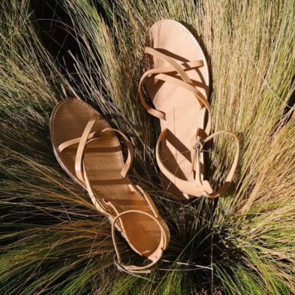 Madewell “Boardwalk” Skinny Strap Sandals